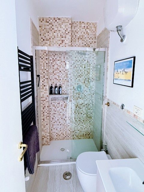 The bathroom with shower