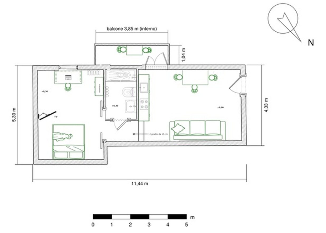 Floor plan of the apartment